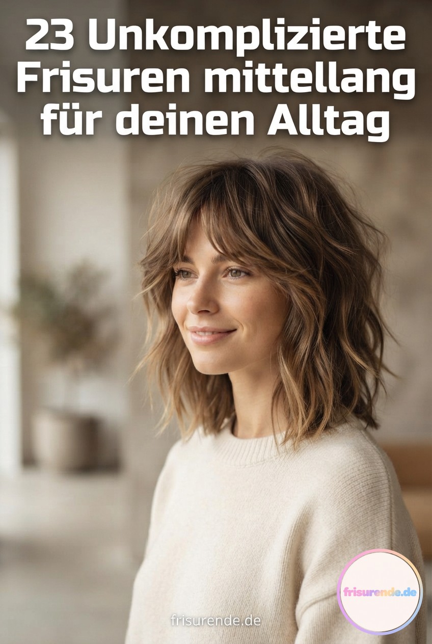 23 Unkomplizierte Frisuren mittellang für deinen Alltag
