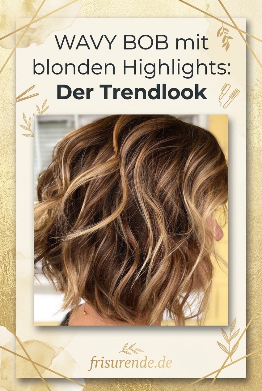 Wavy Bob mit blonden Highlights: Der Trendlook