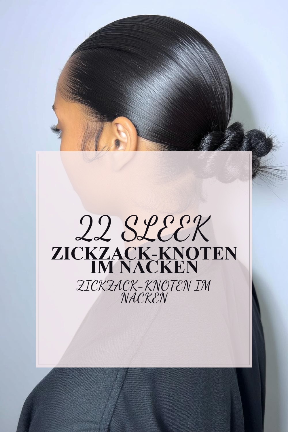 Sleek Zickzack-Knoten im Nacken
