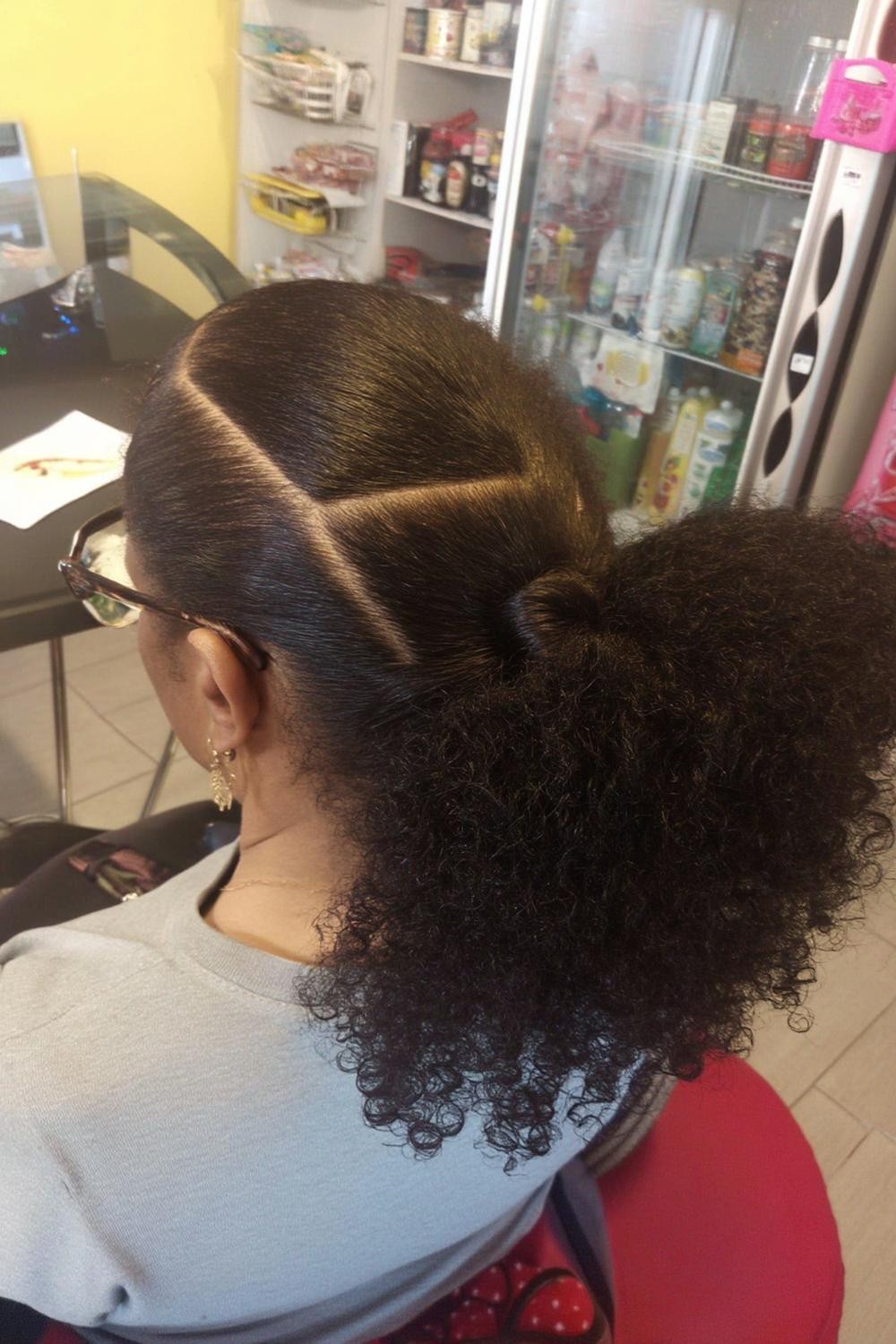 Zickzack-Knoten für Naturlocken