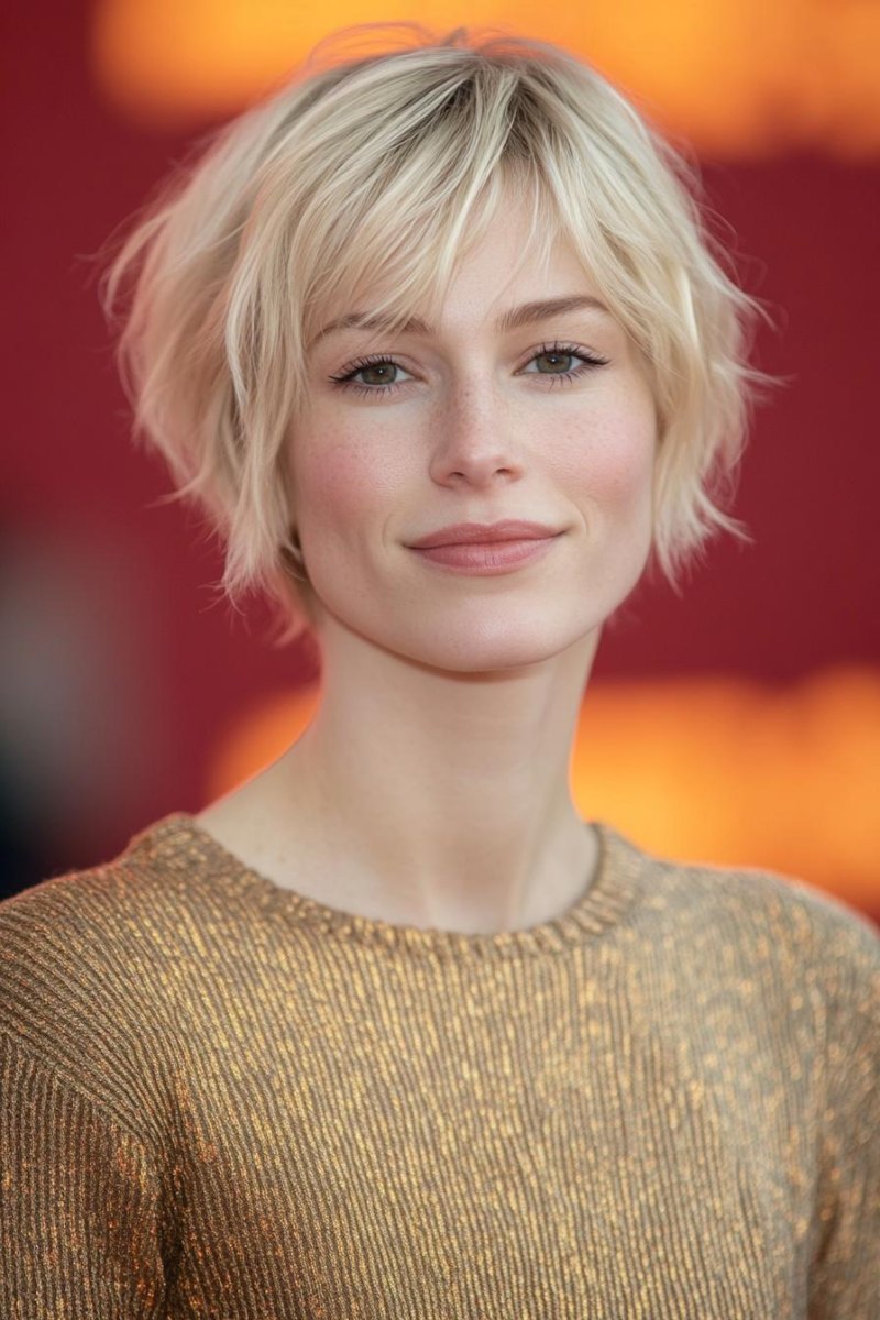 Blonder Pixie mit Pony