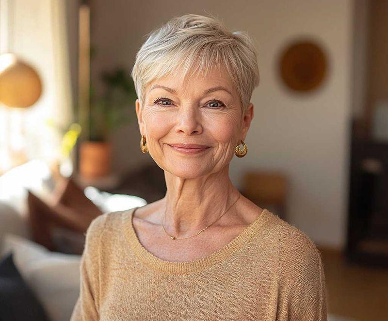 Pixie Cut feines Haar ab 50