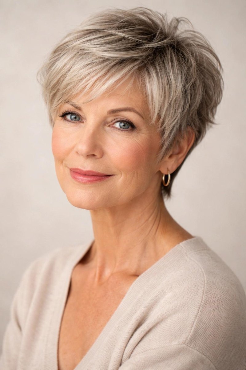 Pixie Cut ovales Gesicht