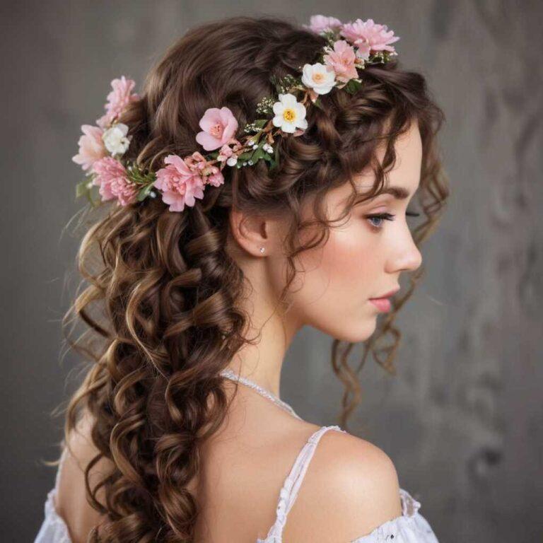 Locken mit Blumen Accessoires