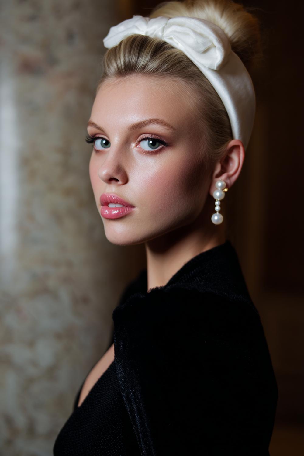 20. Klassische Haarreif Frisur mit voluminöser Krone und glatten Seiten