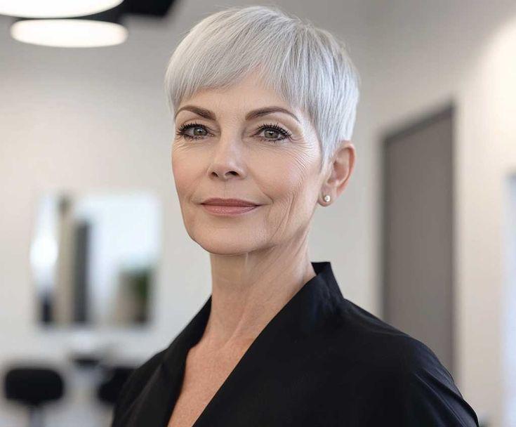 Silberblonder Pixie Trend