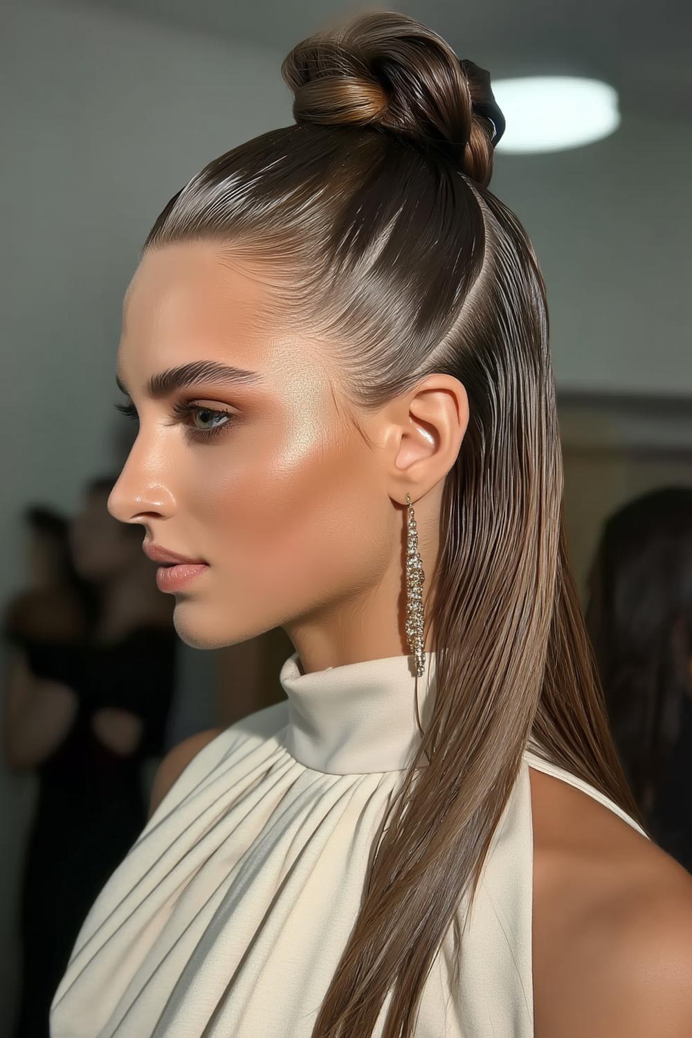 Klassischer Mini-Dutt oben