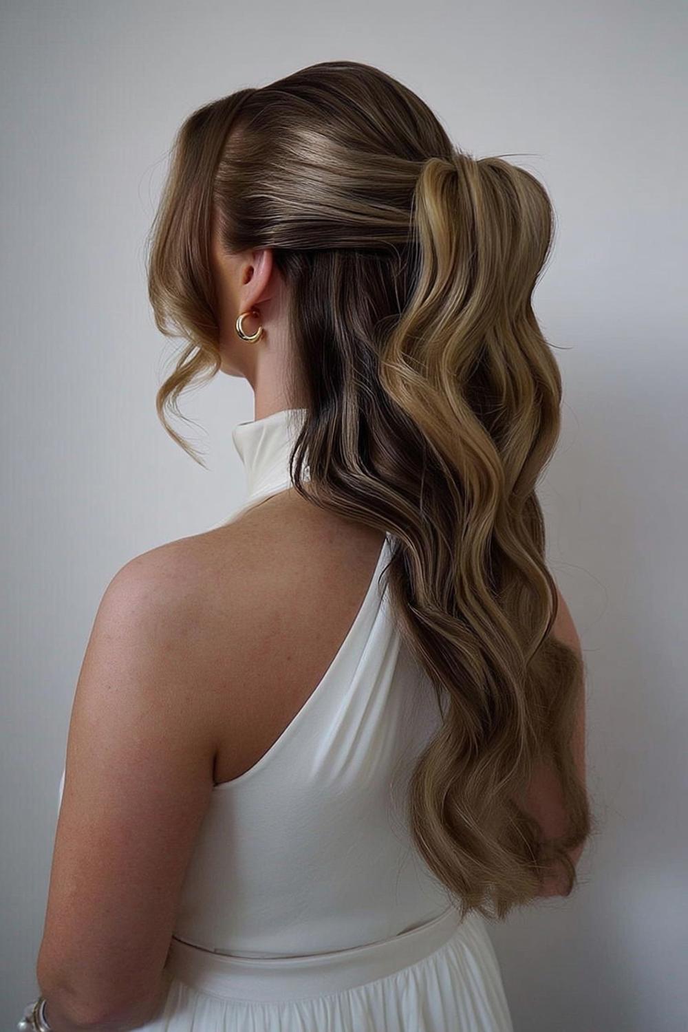 Kreative Klammer-Frisur rückwärts