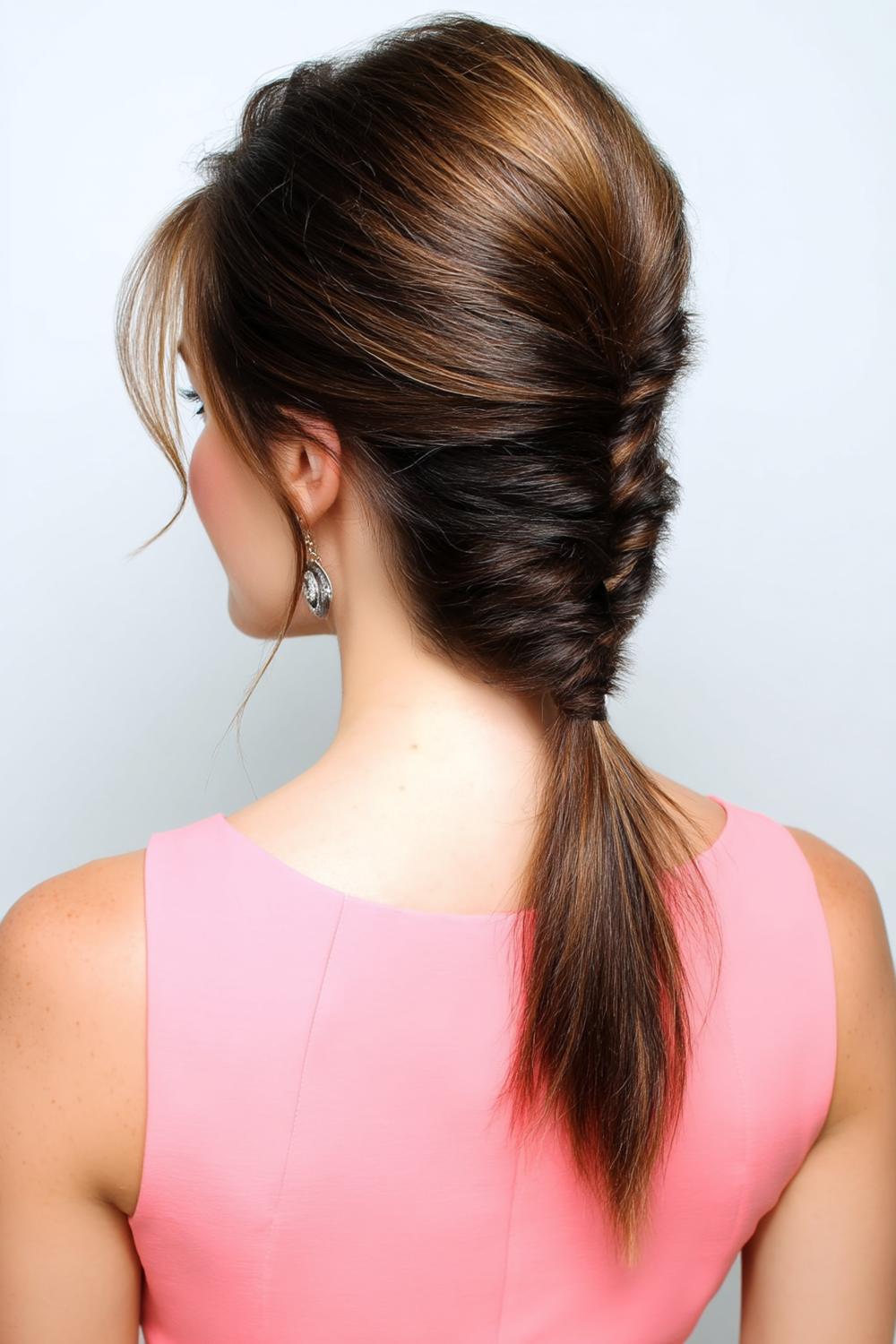 Lässiger Mini-Pferdeschwanz oben