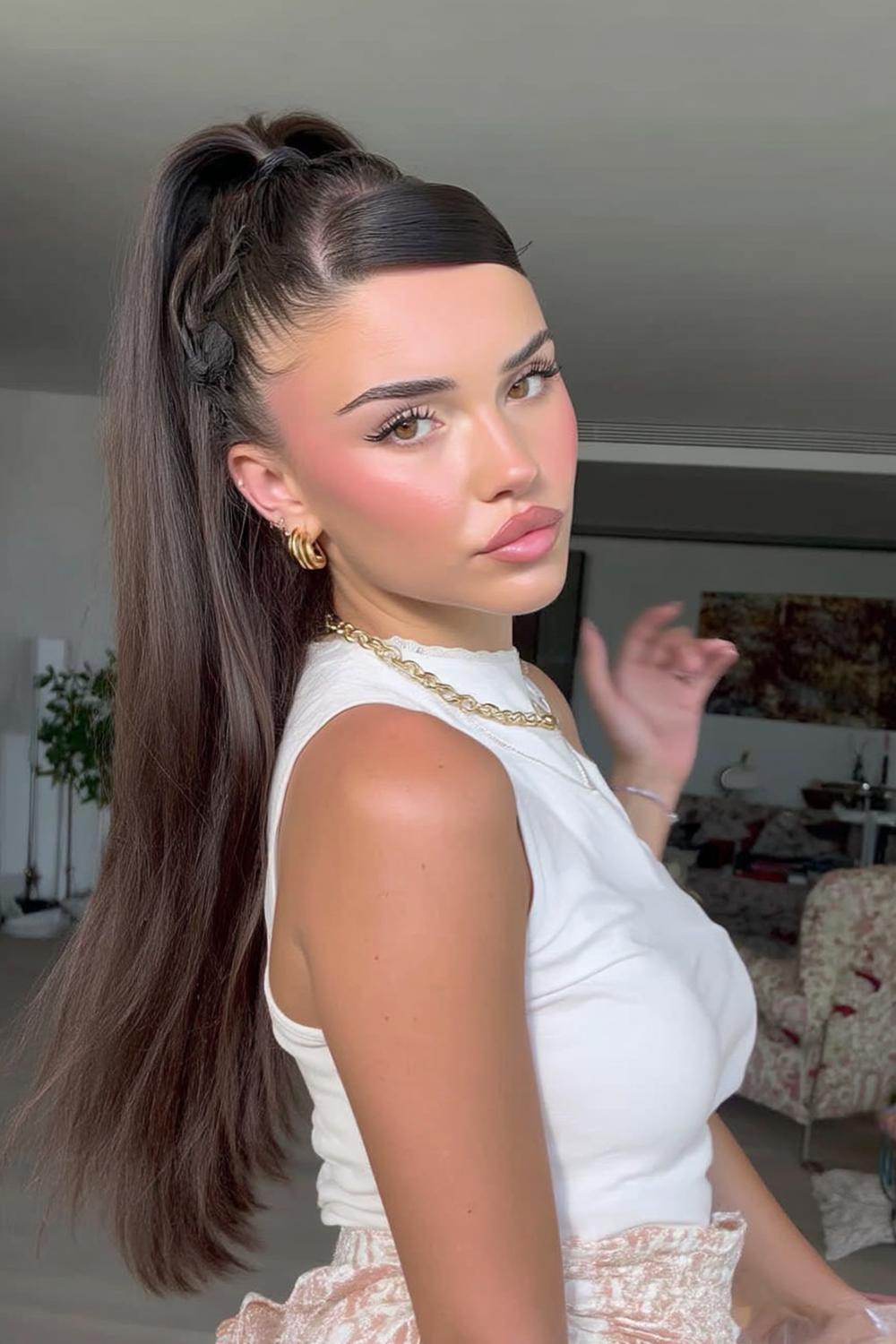 Moderner Mini-Dutt Style