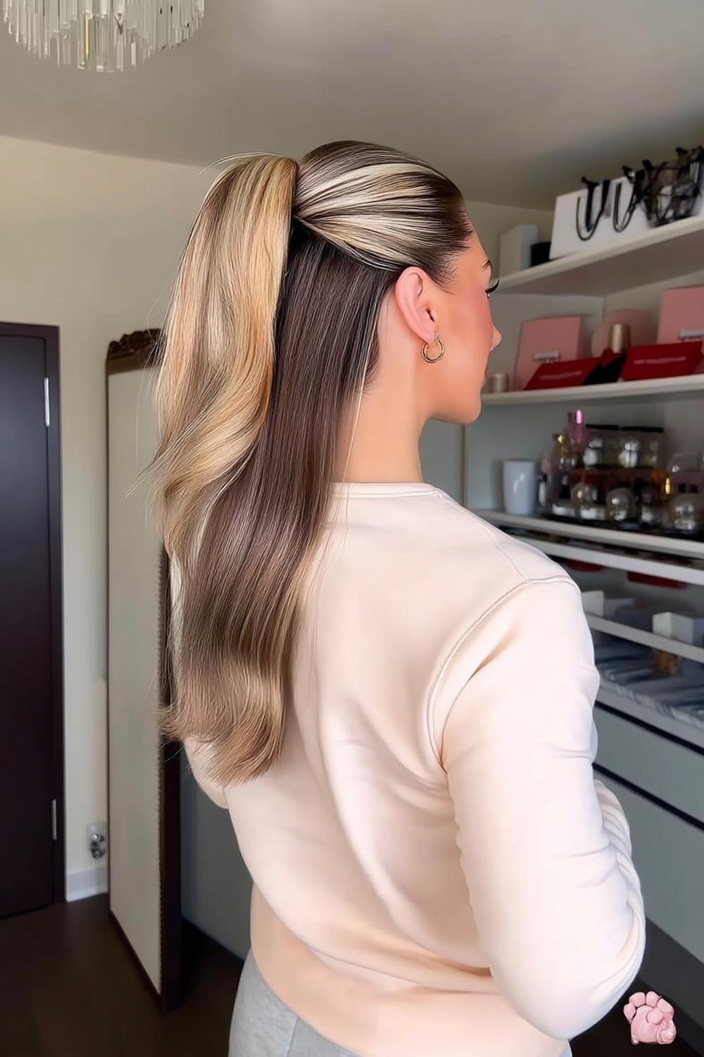 Wellige Pferdeschwanz Eleganz