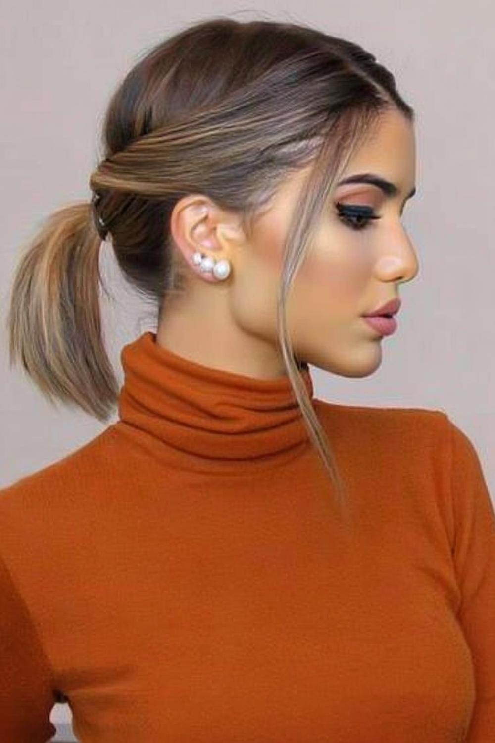 Eleganter Sleek Pferdeschwanz