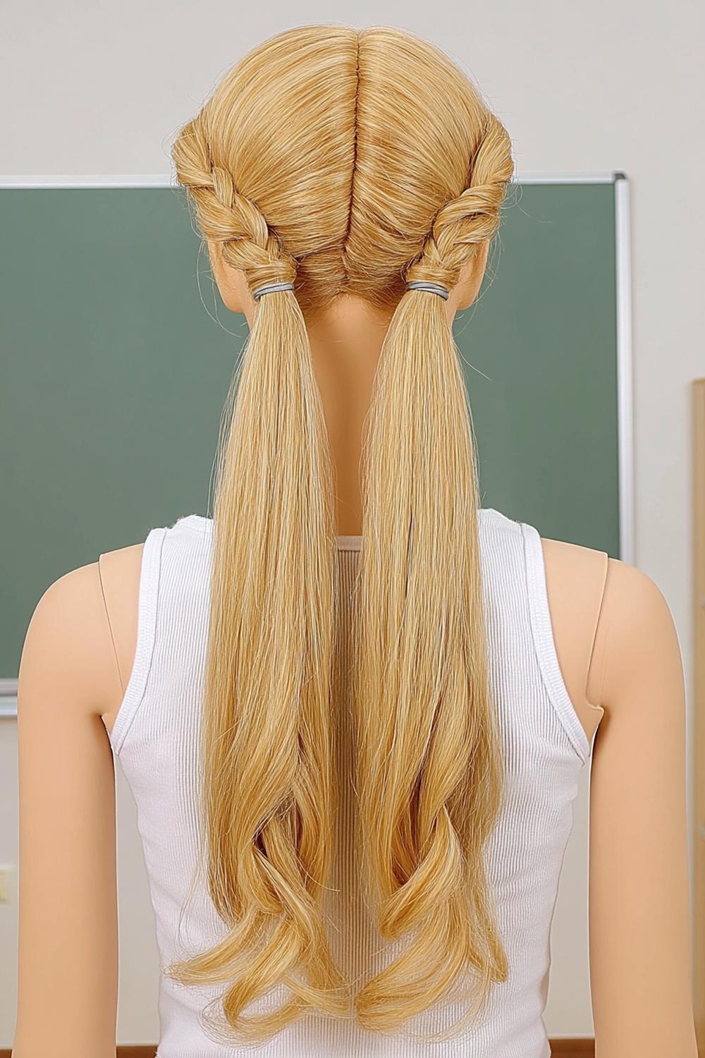 Doppelte Lockenzöpfe