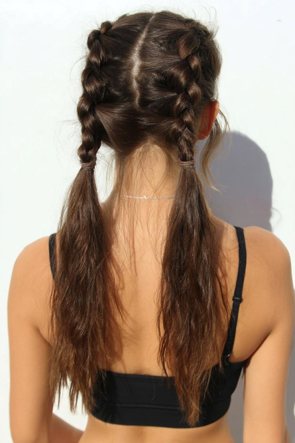 Klassische Doppelzöpfe