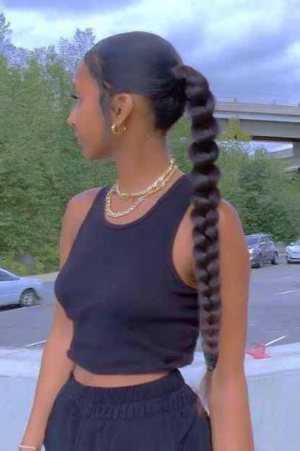 Lässiger Bubble-Zopf