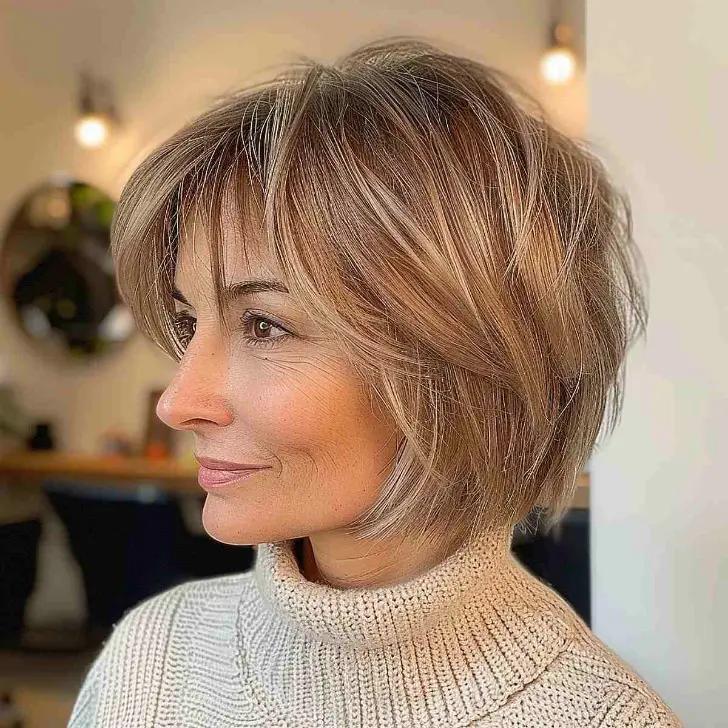 Stufiger Bob mit Volumen