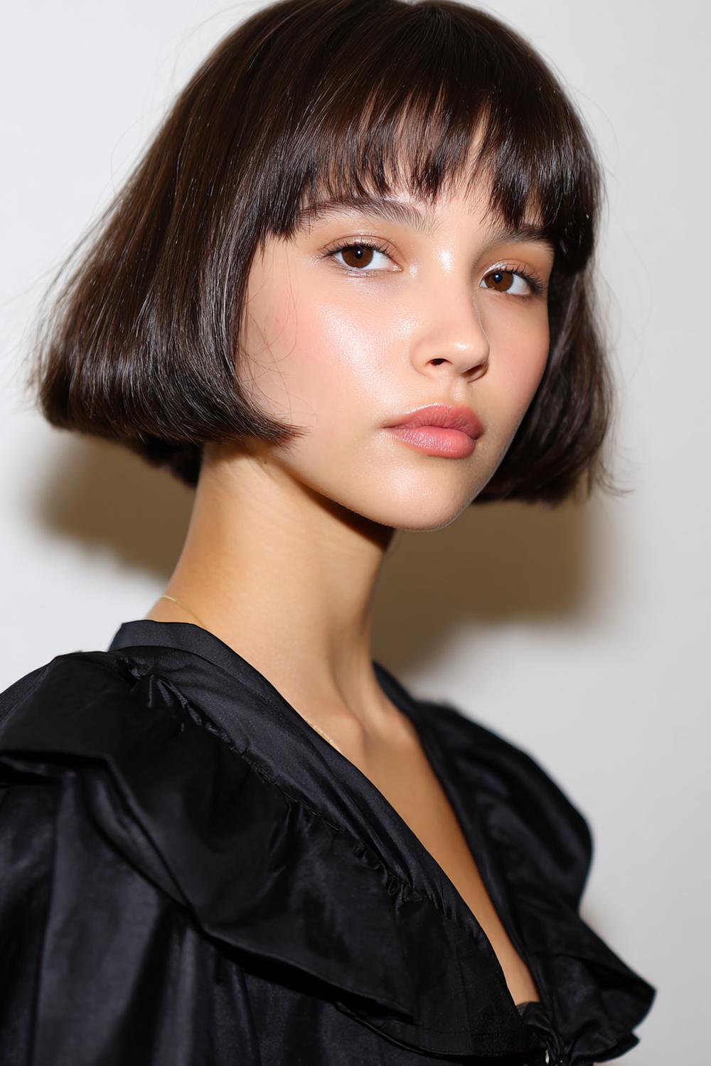 15. TikTok Haar Trend 2026: Italian Bob mit runder Kontur und Glanz