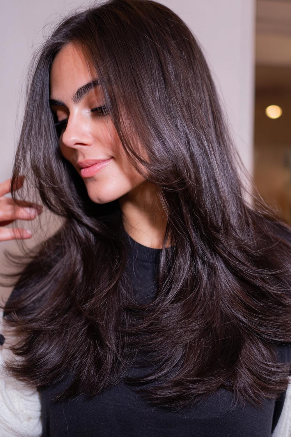 18. TikTok Haar Trend 2026: Long Layers mit unsichtbaren Stufen und Seidigkeit