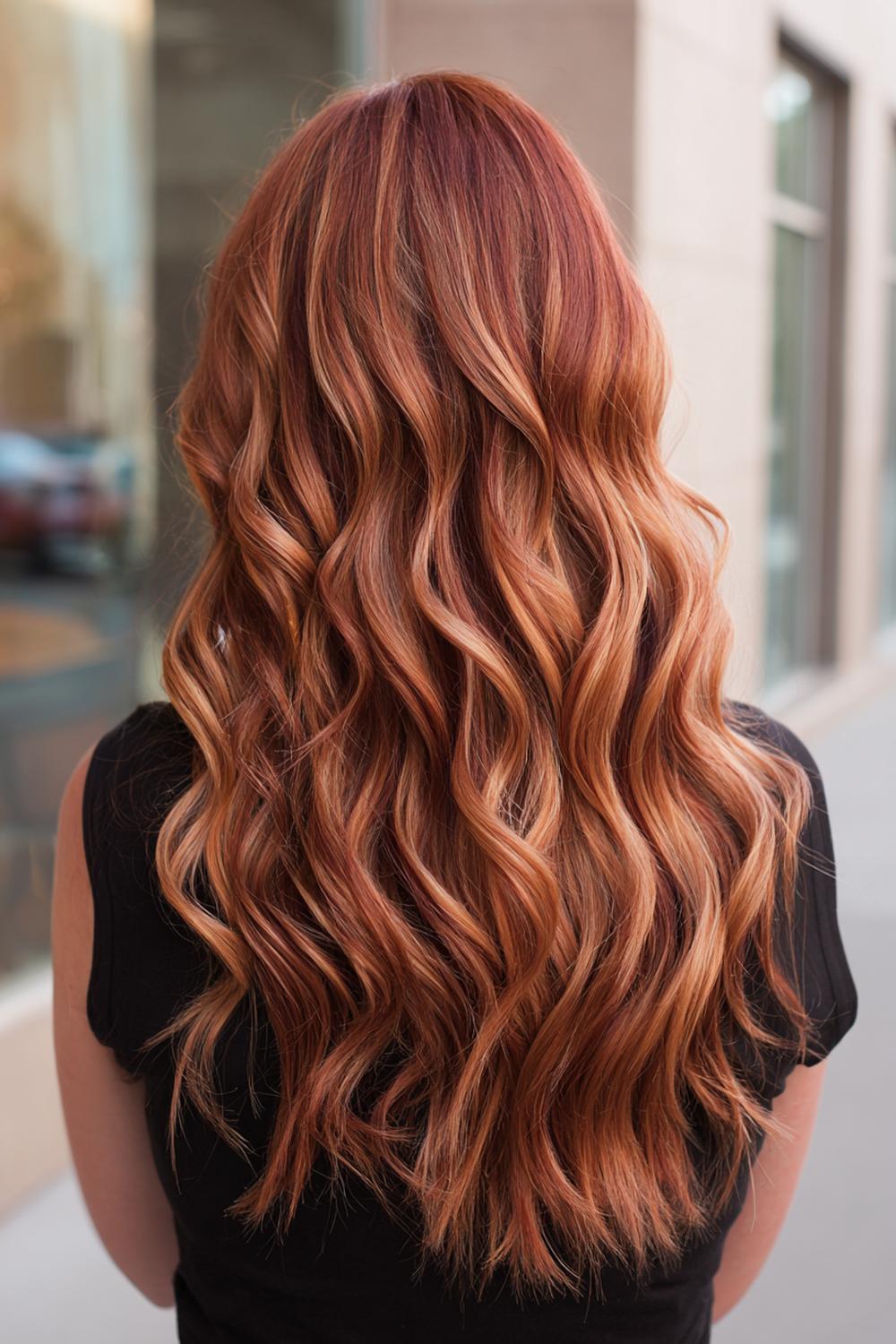 22. TikTok Haar Trend 2026: Copper Balayage als warme Leuchtfarbe