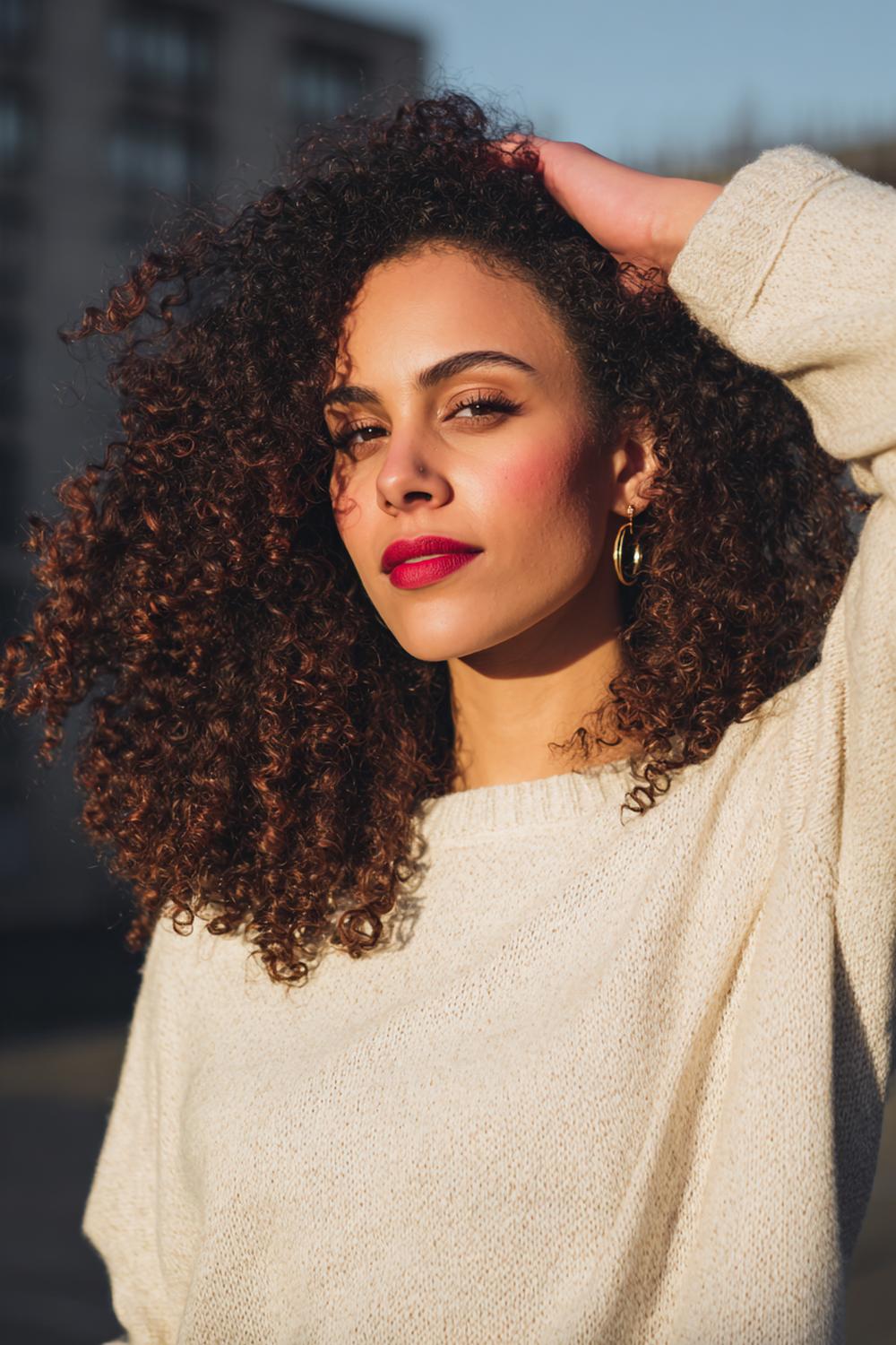 25. Trendige Haarideen 2026: Curly Haare mit definierter Spiralstruktur