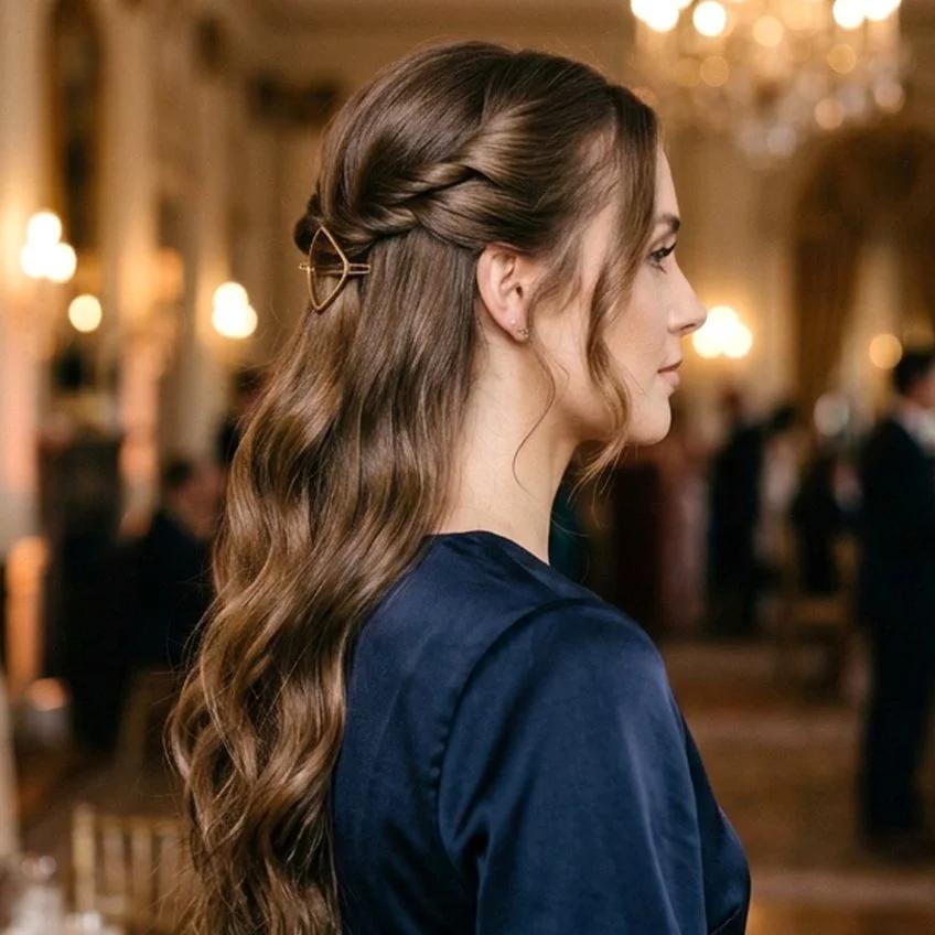 Twist Frisur lange Haare festlich