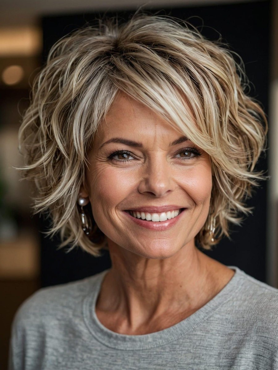 Voluminöser Bixie Shag für feines Haar