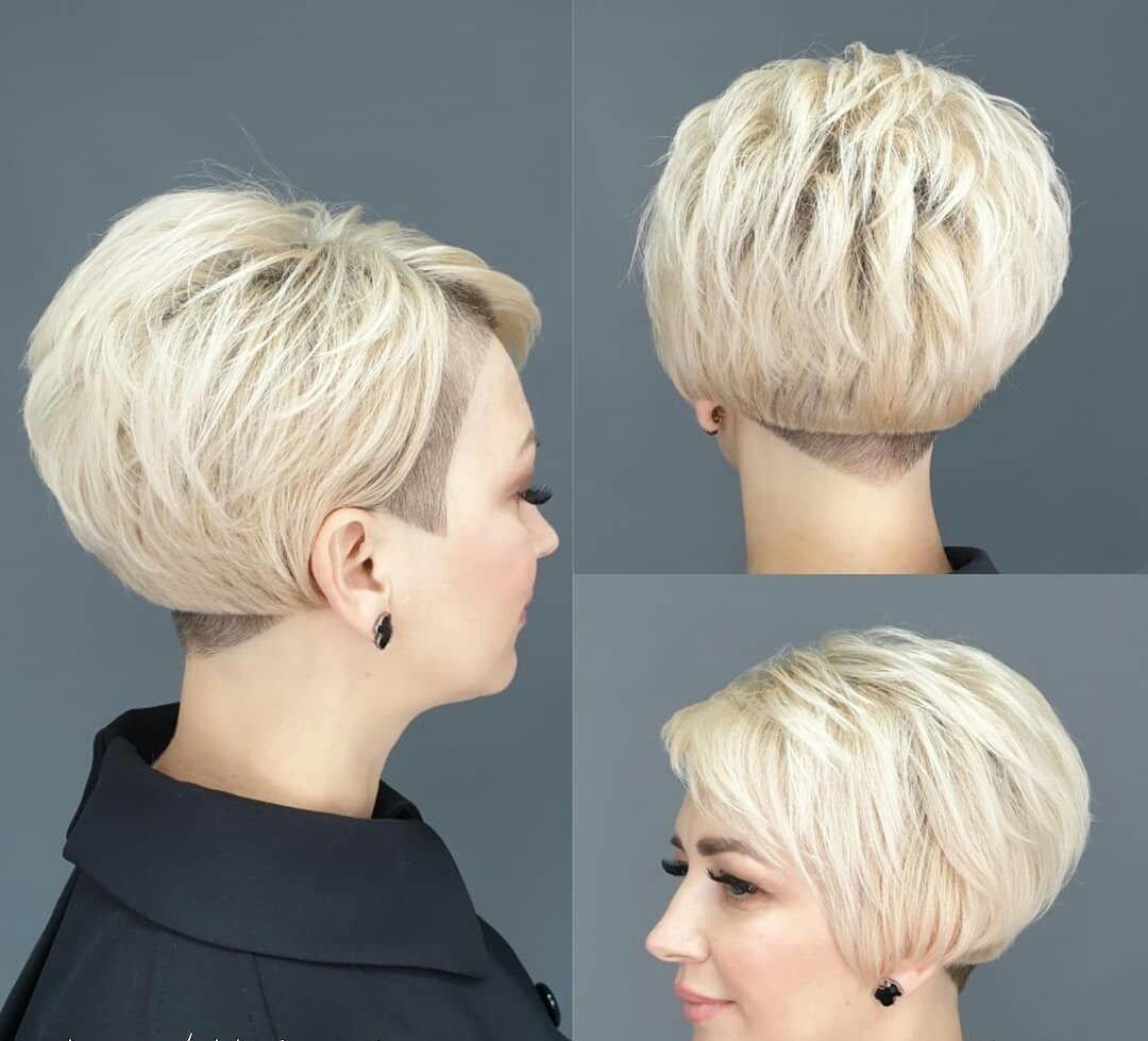 Voluminöser blonder Pixie Undercut