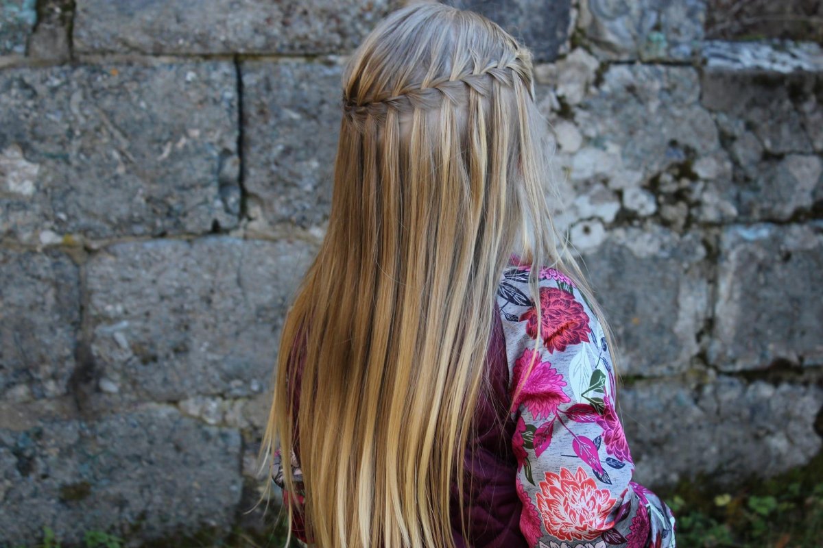 Wasserfall Zopf Kinder Frisur