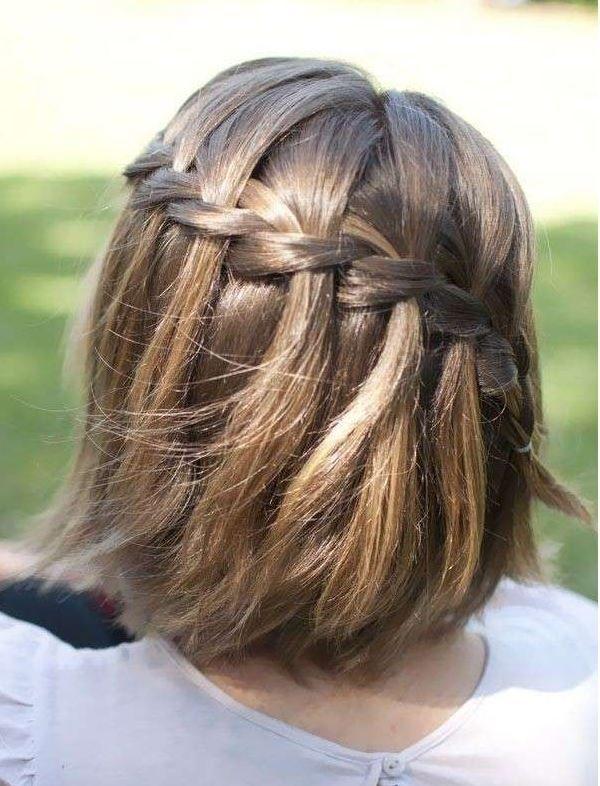 Wasserfallzopf kurze Haare