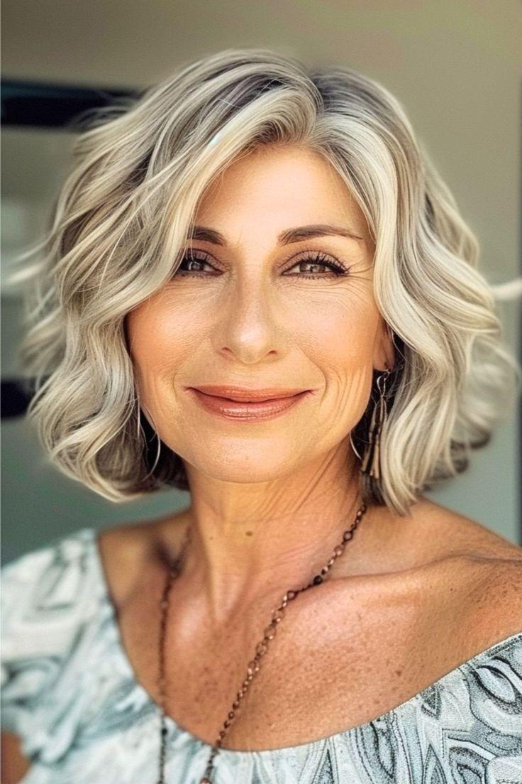 Wavy Bob ab 50 stilvolle Ideen für reifes Haar