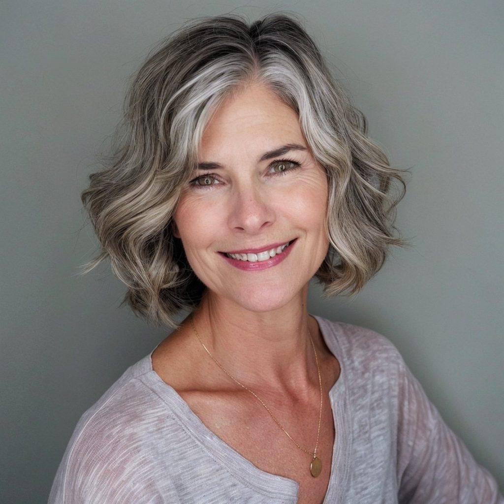 Wavy Bob für rundes Gesicht