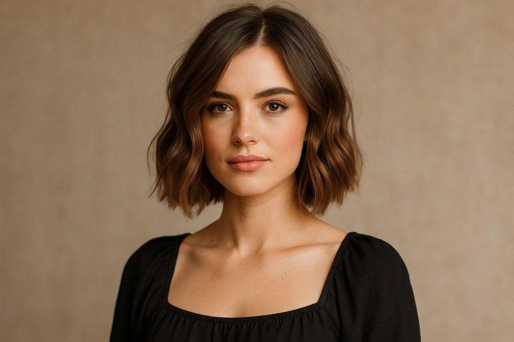 Wavy Bob für eckige Gesichtsform