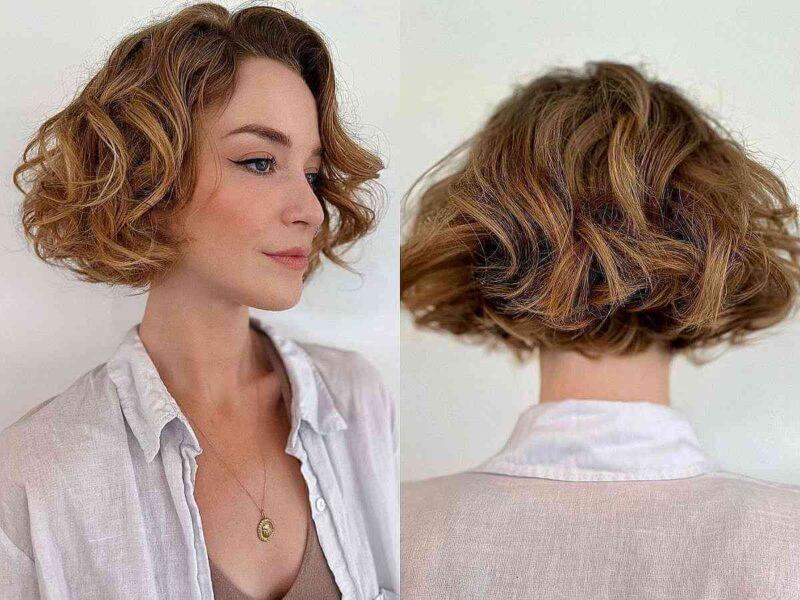 Gestufter kurzer Wavy Bob