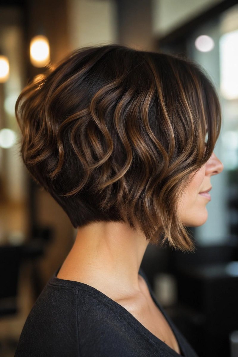 Wavy Bob mit kurzem Nacken