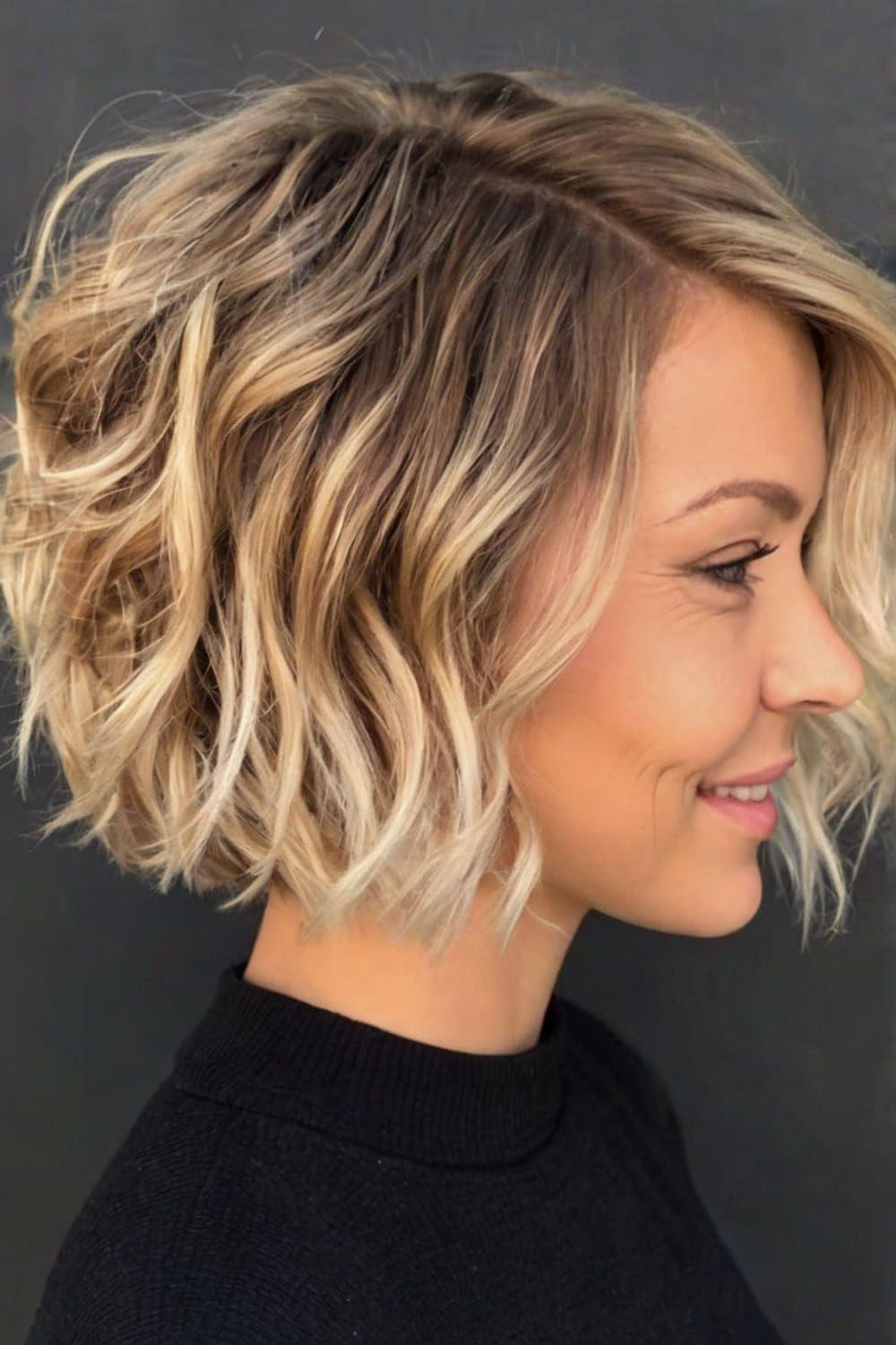 Wavy Bob mit Beach Waves