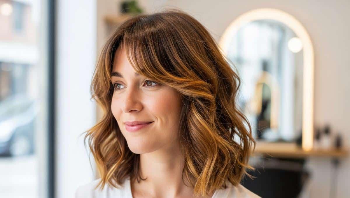 Wavy Bob mit Curtain Bangs