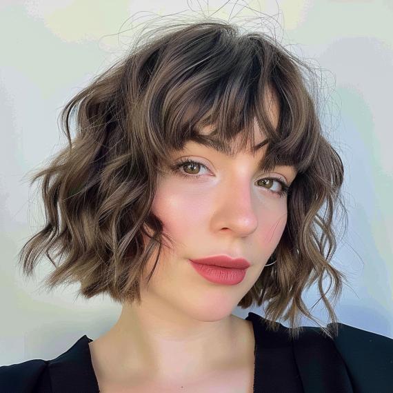 Lässiger Wavy Bob Pony