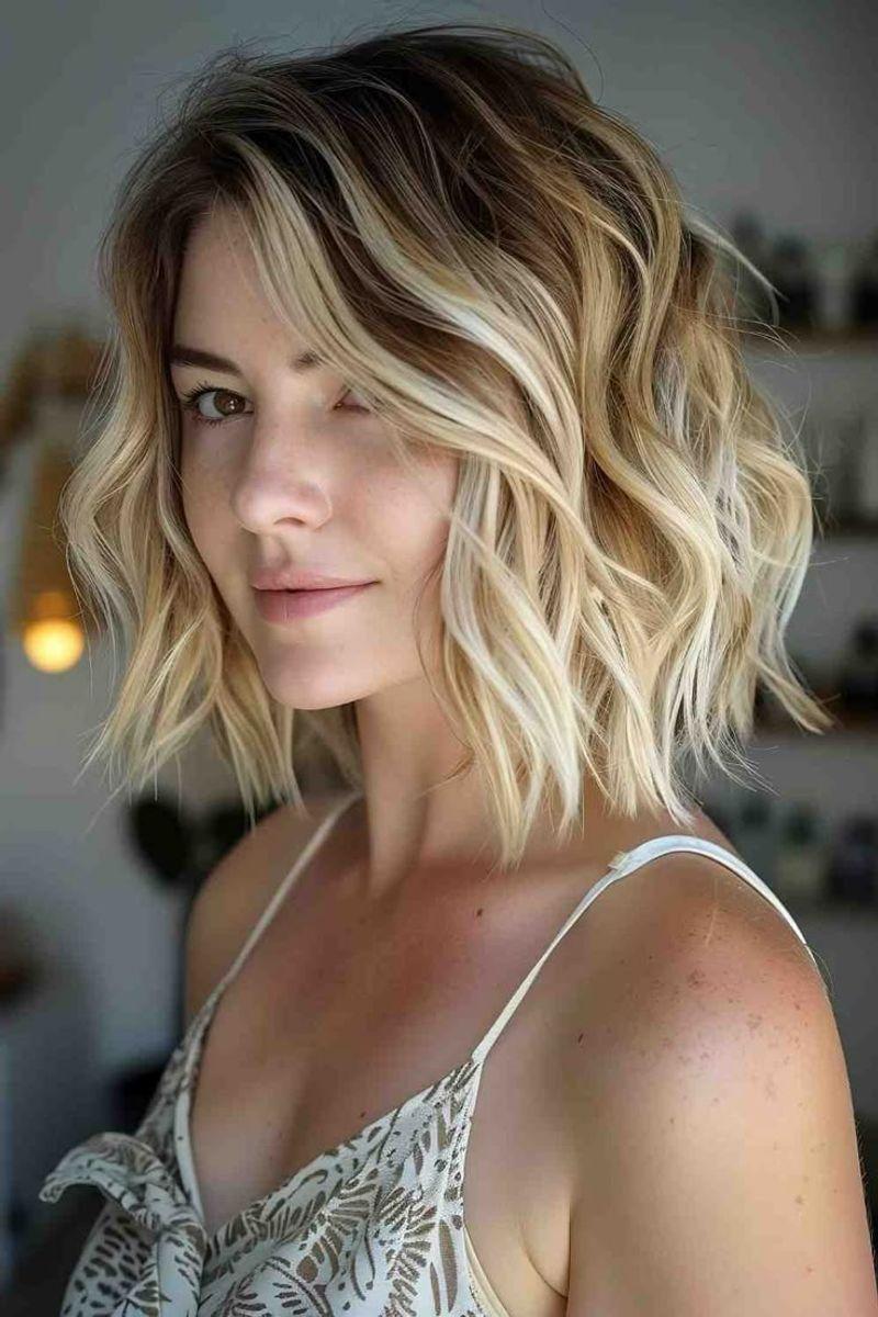 Sommerlicher Strandlook Wavy Bob