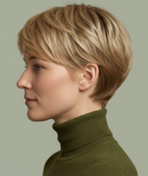 Honigblonder Pixie Cut