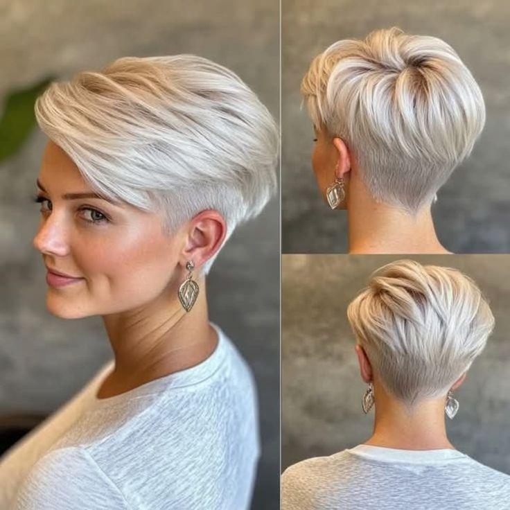 Zeitloser blonder Pixie Undercut