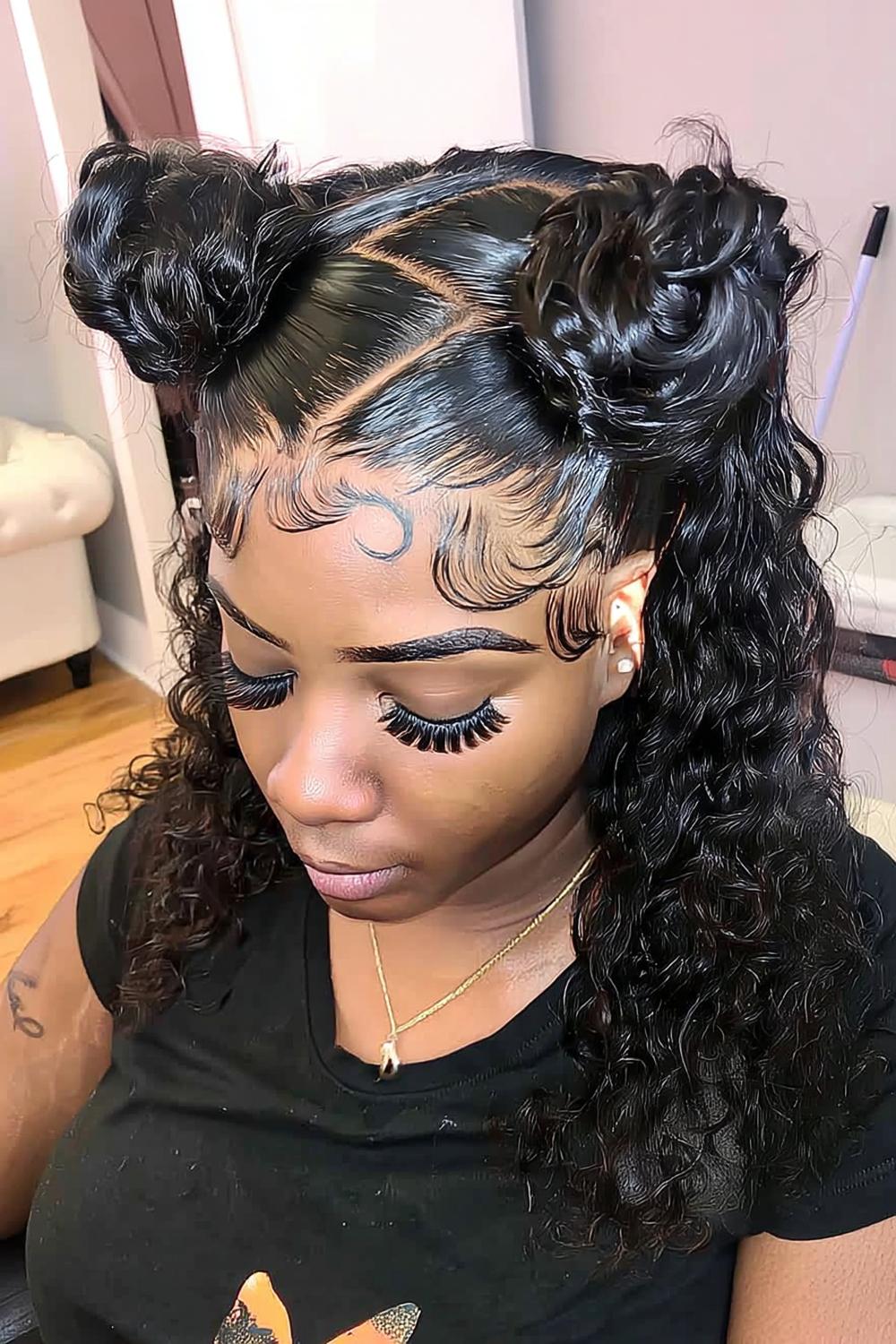 Edgy Slick-Back Zickzack