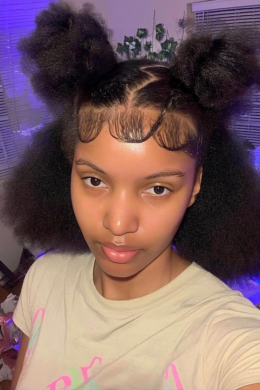 Verspielte Doppelknoten mit Zickzack